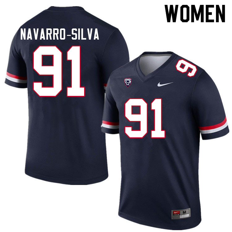 Women #91 Alex Navarro-Silva Arizona Wildcats College Football Jerseys Sale-Navy - Click Image to Close